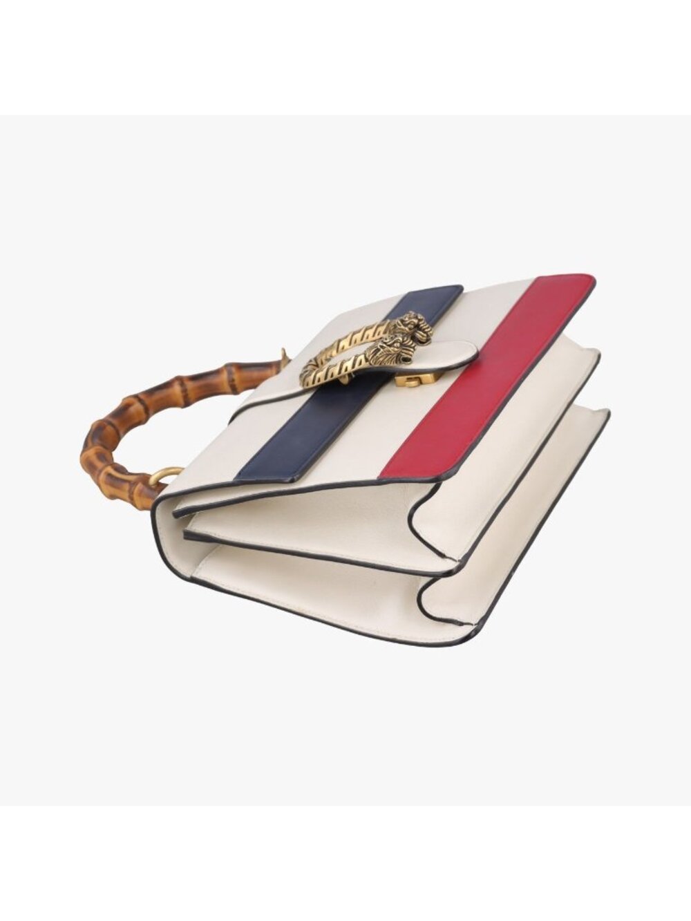 ★SOLD★ Gucci Dionysus Bamboo White Navy Red Leather Messenger Bag - Picture 5 of 15